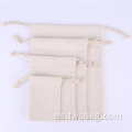 Bolsas de joyería de muselina reutilizables pequeñas bolsas de cordón